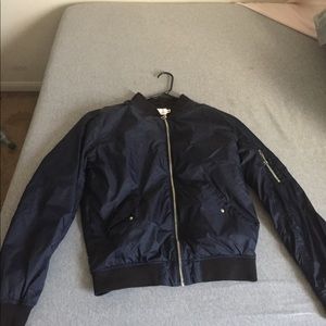 Blue bomber jacket
